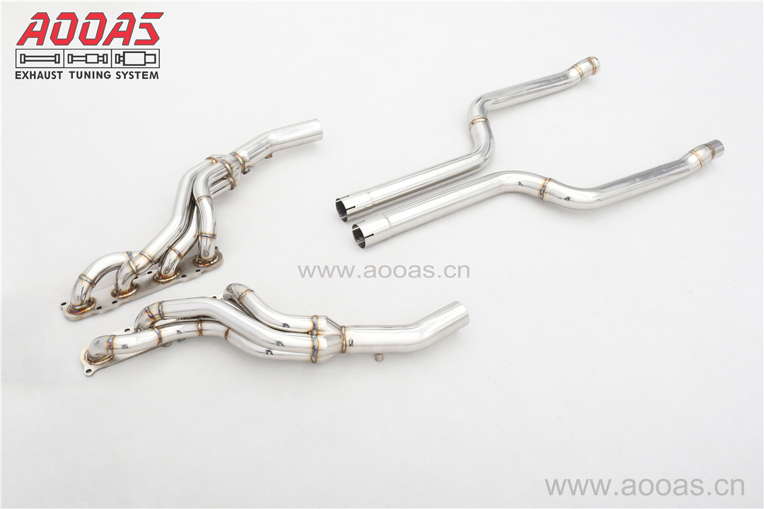 Mercedes Benz C63 W204   All SS304 / Decat (Catless) Manifold +Front Pipe